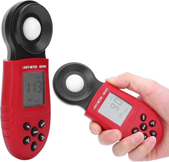 Digital Lux Meter Light Meter Handheld Illuminance Tester for Indoor Lighting Plants Photography Home and Office Use