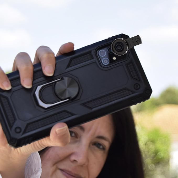 Phone Camera Magnifier : 37mm 15X Macro Lens for Phone Camera Clip-on Magnifying for Close-up Photography (Black)