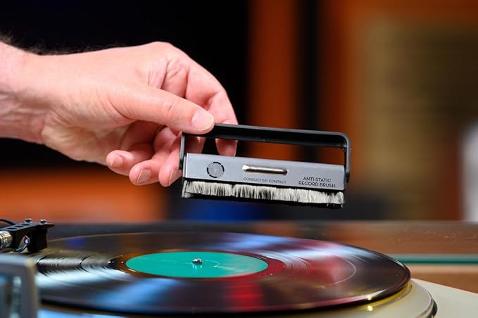 Spin-Clean Anti-Static Carbon Fiber Record Cleaner Brush | Vinyl Record Cleaning Brush
