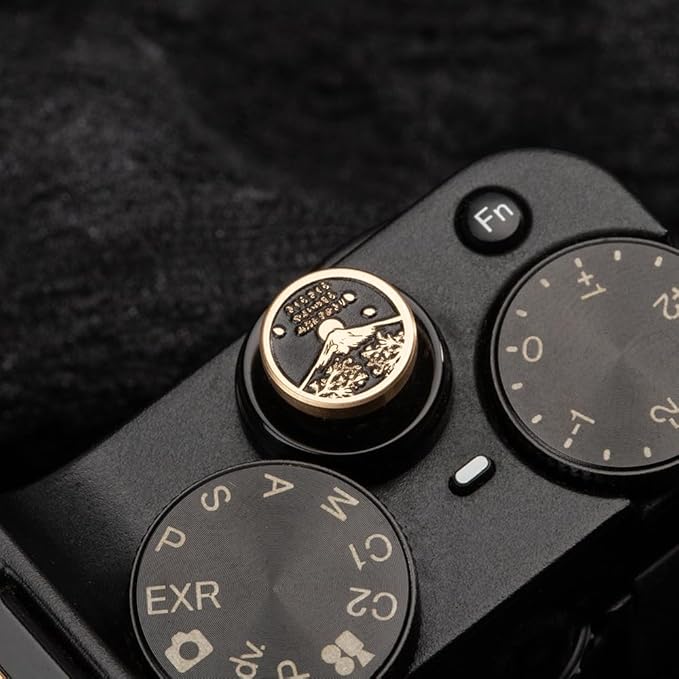 Falling Cherry Blossoms Camera Metal Shutter Decorative Button for Fujifilm x100vi x100v xpro2 xt50 xt30 xt30ii for Nikon zf (Copper Alloy-Shutter Decorative Button)