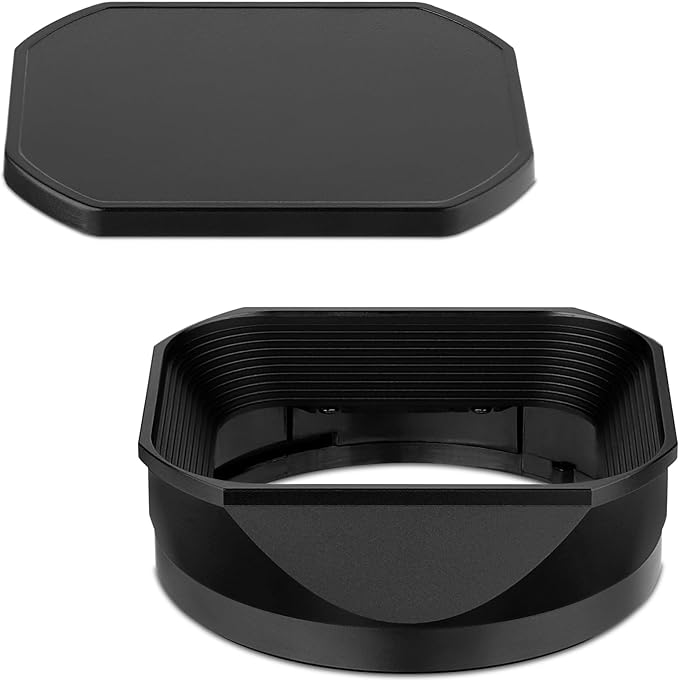 Haoge Metal Square Lens Hood for Fujifilm Fujinon Fuji XF 16-50mm F2.8-4.8 R LM WR & XF33mm F1.4 R LM WR,XF 23mm f/1.4 R LM WR Lens Replaces LH-XF23 II/2 Hood with a Hood Cap on X-T5 X-T4 XT50 Camera