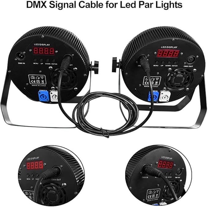 3.2ft DMX Cable, 10PCS 1 Meter DMX Signal Cables Signal Wires, 3-Pin XLR Male to Female Stage Light Signal Cable with Metal connectors, Connection for DMX512 Stage & DJ Lighting fixtures