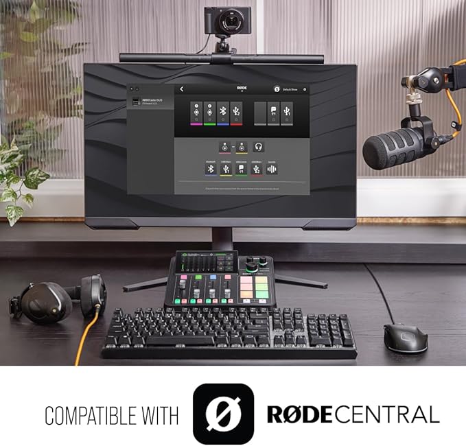 RØDE RØDECaster Duo Compact All-in-One Audio Production Solution for Podcasting, Streaming, Music Production and Content Creation (Black)
