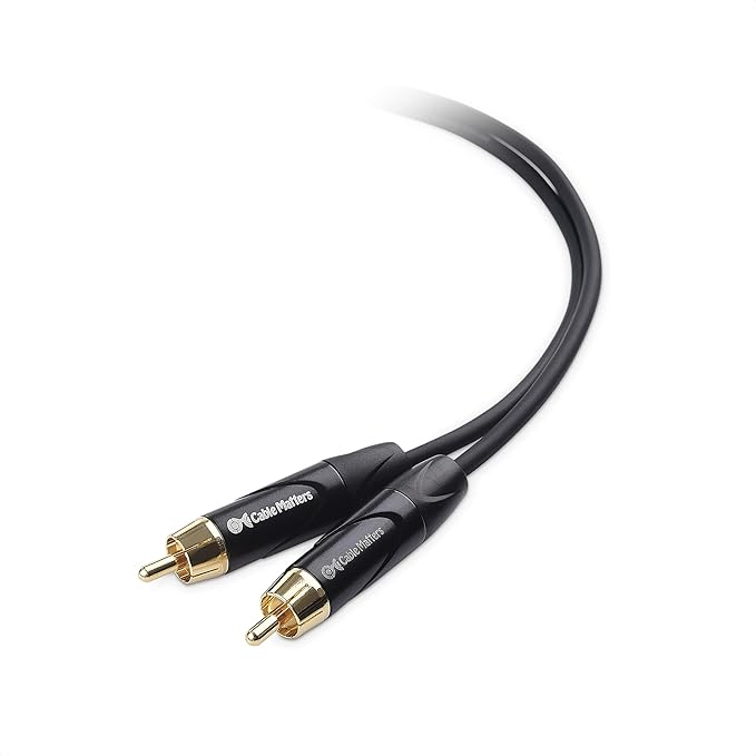 Cable Matters Dual RCA to XLR Stereo Audio Splitter Cable 6 ft / 1.8m (XLR to Dual RCA Splitter Adapter) in Black