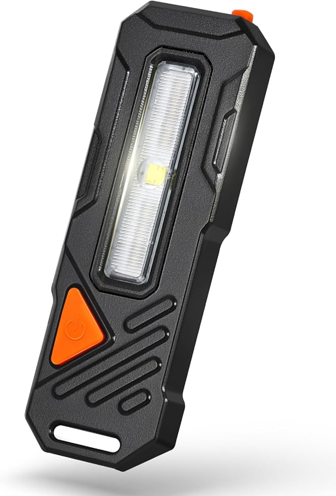Rechargeable Mini Flashlight – 8 Light Modes LED Safety Light with Clip & Magnetic Base, Compact Pocket Flashlights Powerful Flashlight for Camping, Walking, Emergency, Outdoors