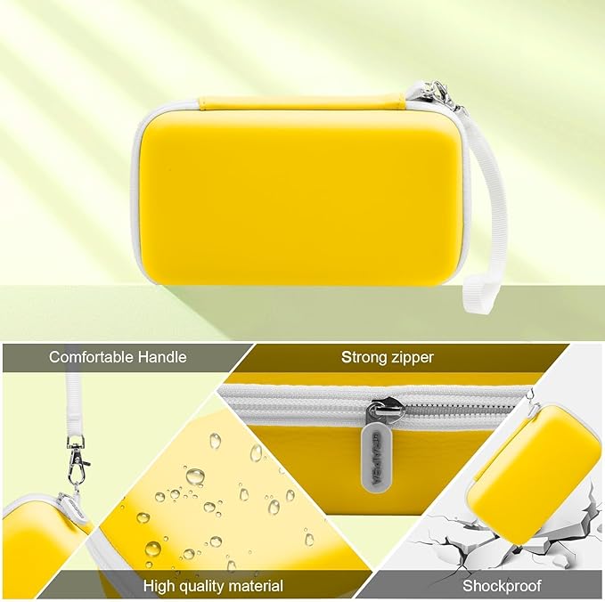 Grapsa Case Compatible with ESOXOFFORE for Dylanto for Anchioo for WEEFUN for GKTZ for Amzelas for Mafiti Instant Print Camera for Kids, Film Camera Storage Holder Organizer Bag (Box Only)- Yellow