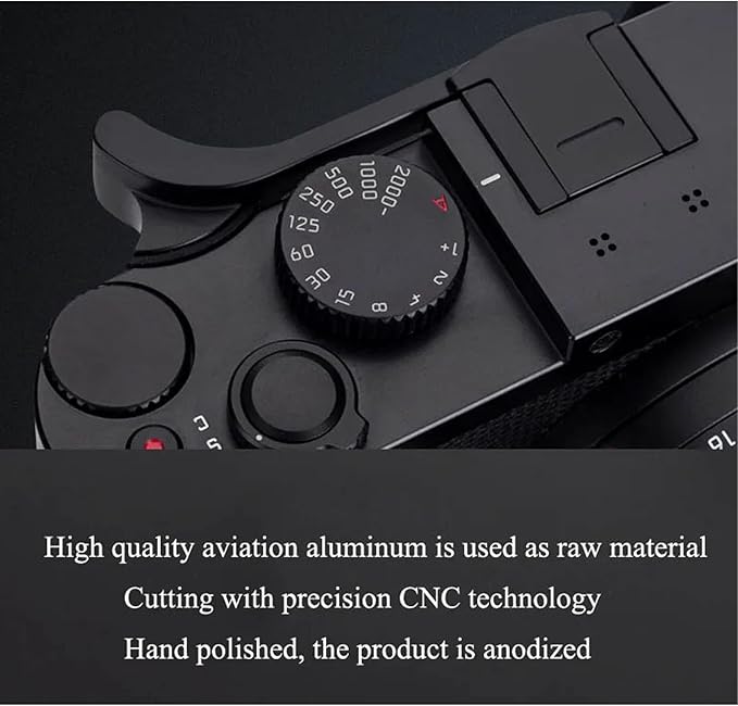 Dpofirs Aluminum Alloy Thumb Up Grip for Q2, CNC Machined Hot Shoe Hand Grip for Better Balance & OneHanded Operation (Red)