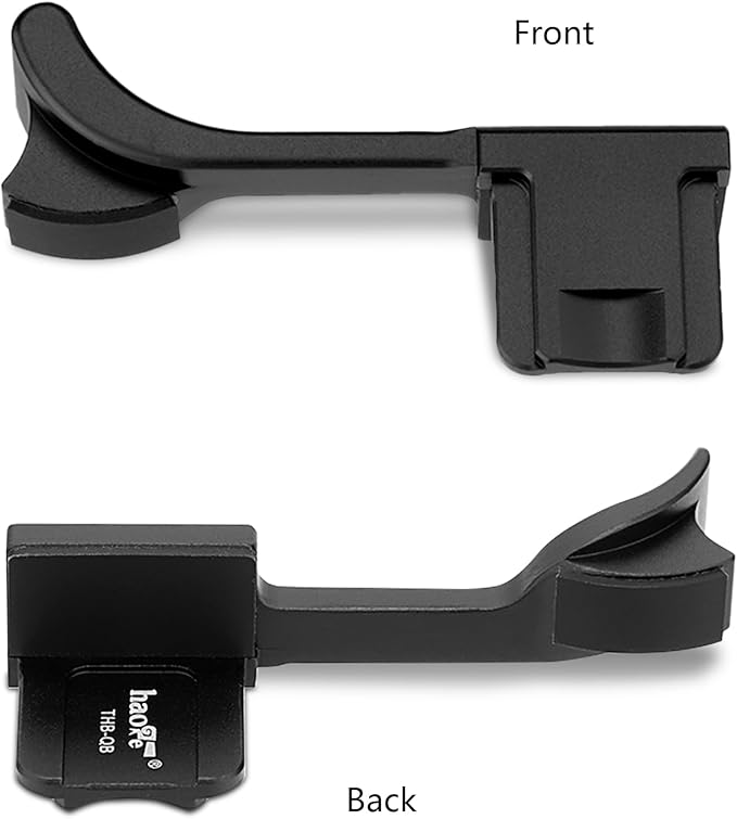 Haoge THB-QB Metal Hot Shoe Thumb Up Rest Thumbs Up Hand Grip for Leica Q2 Camera Black