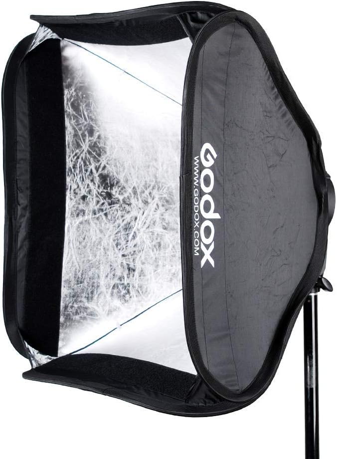 GODOX 32x32inch /80x80cm Foldable Flash Softbox Kit with Grid, Godox S2 S-Type Speedlite Bracket Bowens Mount and Carrying Case for Camera Flash Speedlight Studio Photography Video Shooting