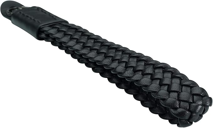 Vi Vante BENGAL Unleashed Black Leather Braided Camera Wrist Strap Ultra Soft Lambskin Exclusive; Hand Made luxury
