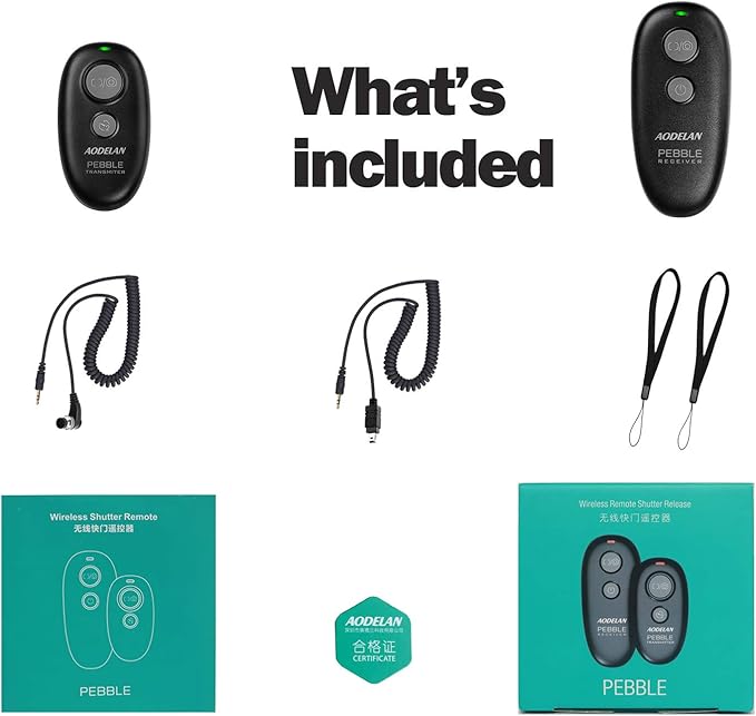 Camera Wireless Shutter Release, Remote Control Trigger Compatible with Nikon Df, Z7, Z7 II, Z6, Z9, D750, D850, D5600, Coolpix P1000, P950; Replaces Nikon MC-DC2, MC-30, MC-36A