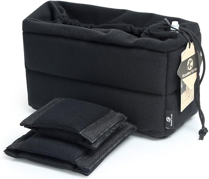 Koolertron Shockproof Camera Photo Bag for SLR TLR Camera Insert Partition Padded Case,Can be Put Directly Into the SLR Camera Bag With Freely Adjustable Compartment