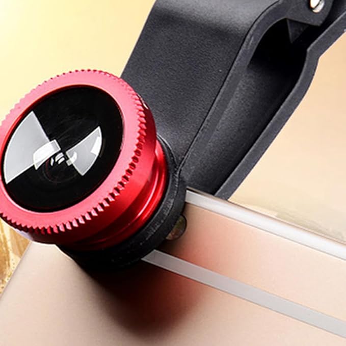 3 in 1 Smartphone Camera Lens Kit with Wide Angle Macro and Fisheye Lenses Clip-on Phone Lens Set for Mobile Photography Compatible with Most Cell Phones with Black Clip 2 Sets