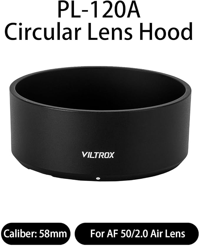 VILTROX Lens Hood 58mm for 50/F2.0 Lens(PL-120A)