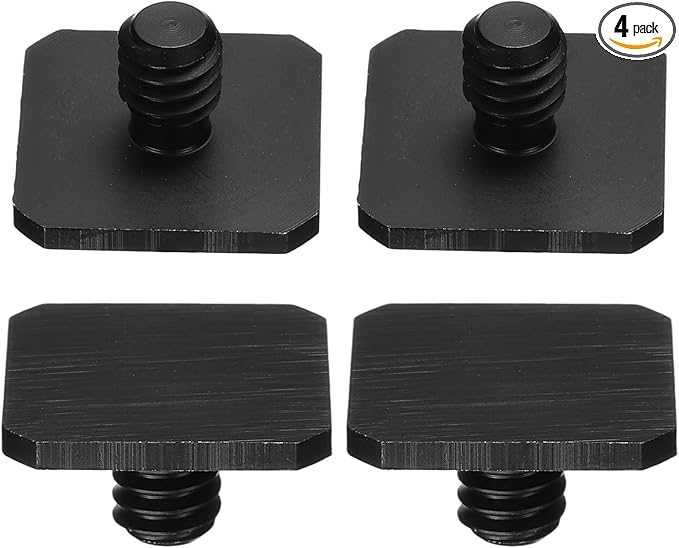 PATIKIL Hot Shoe Adapter 1/4" Male, 4 Pcs Hot Shoe Mount Adapter Camera Mount Screw Camera Video Light Converter for Microphone Holder Accessories 0.39x0.71x0.71 Inch