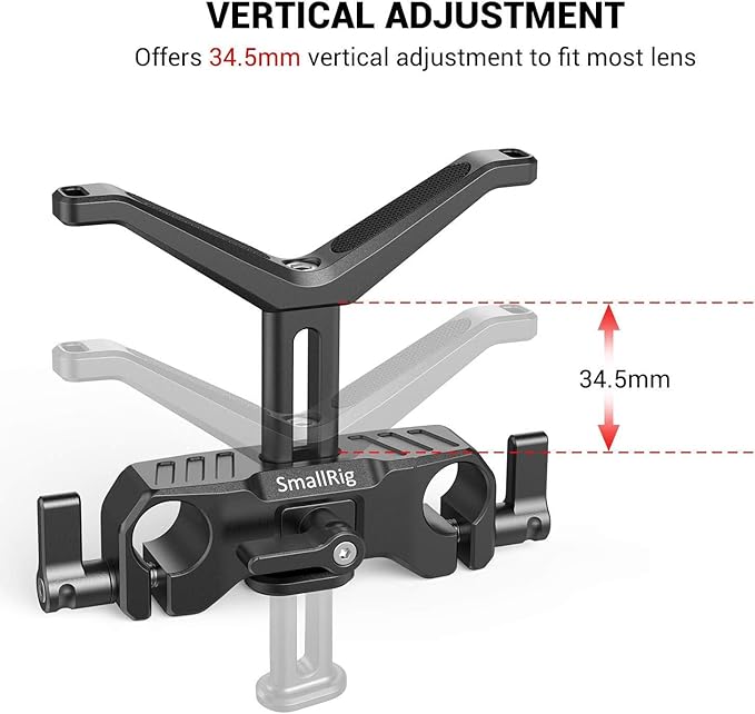 SMALLRIG Camera Base Plate Kit with 15mm LWS Rod Rail Clamp, 15mm Lens Support for Sony A6500 A6600 A6300, for Canon R5 R6, for Sony A7SIII / A7III, Both for Cameras & Cages - 4959