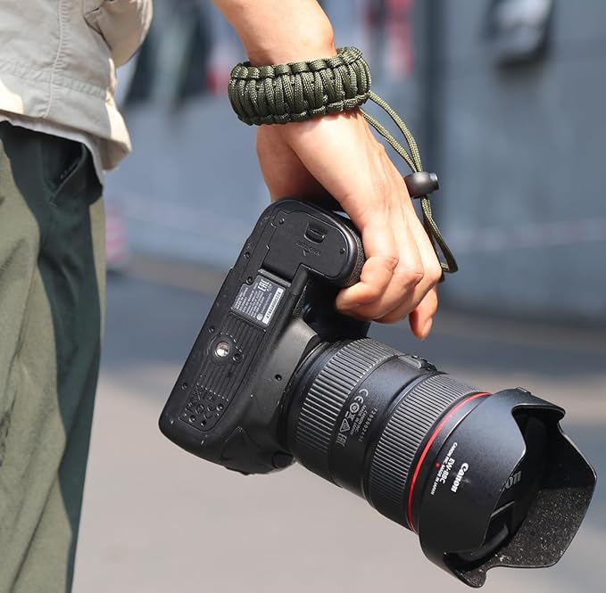 Paracord Camera Wrist Strap Lanyard with Screw for Insta 360 X3, Ace Pro, DSLR Cameras, Selfie Sticks