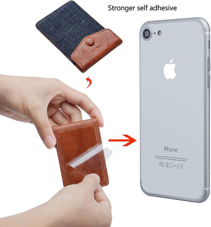 Ultra-Slim Self Adhesive Credit Card Leather Wallet