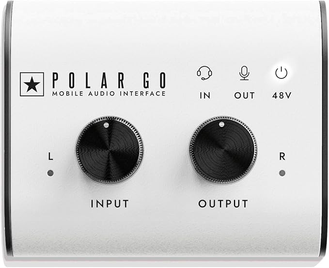 Blackstar Polar Go Mobile Audio Interface with ProCapture Stereo Mics, XLR/Instrument Input, and 6-Hour Battery Life