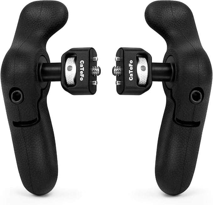 StarGrip Camera Side Handle Grip for DSLR & Mirrorless Cage, 360° Adjustable Ergonomic Handgrip Pair with 1/4” Screw, Compatible with Smartphone Rig, Monitor & Video Camera