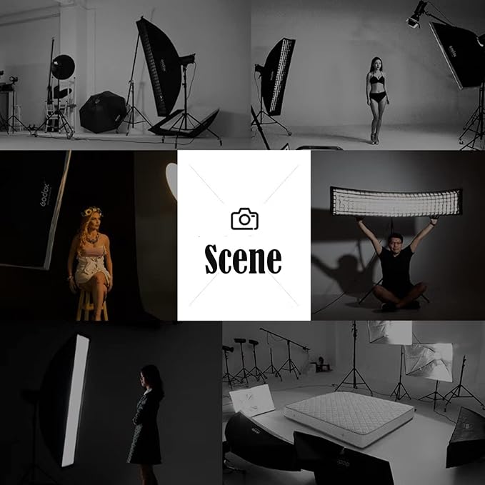 Godox Strip Softbox 35 x 160cm Honeycomb Grid Softbox & Bowens Mount Speedring Bowens Mount for Studio Strobe Flash Light Speedlight Speedlite (2PCS)