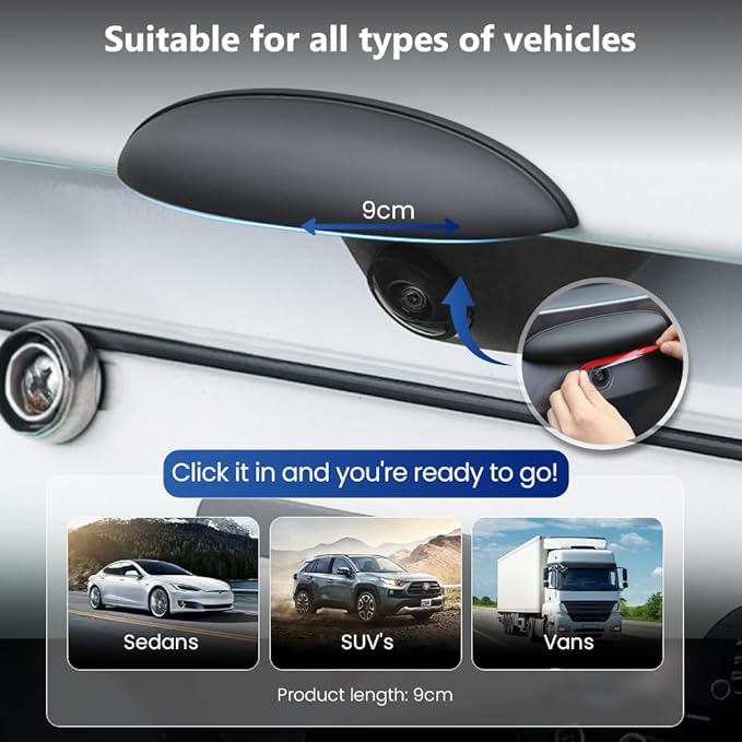 Rear View Backup Camera Cover, Car Rear View Camera Anti-Rain Cover, Silicone Anti-rain Reversing Cameras Protection, Backup Camera Rain Shield for All Kinds of Cars (Black)
