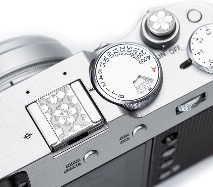 Camera Metal Petal Hot Shoe Cover Shutter Buttons for FUJIFILM X100VI X100V XPro1 X-T4 X-T3 X-T50 X-T30 for Nikon (Set 02)