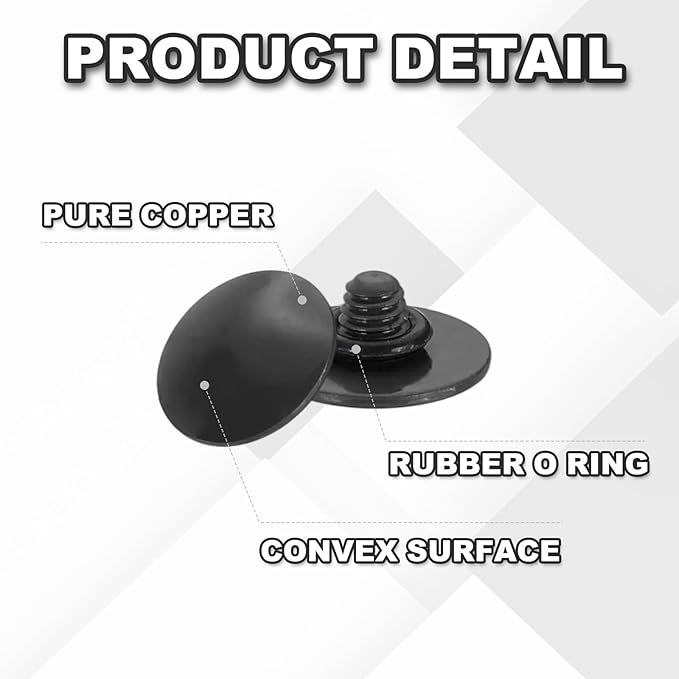 PATIKIL Camera Shutter Button, 10mm Convex Surface Shutter Release Button Pure Copper Camera Buttons for Nikon for Fujifilm for Leica DSLR/SLR, Black