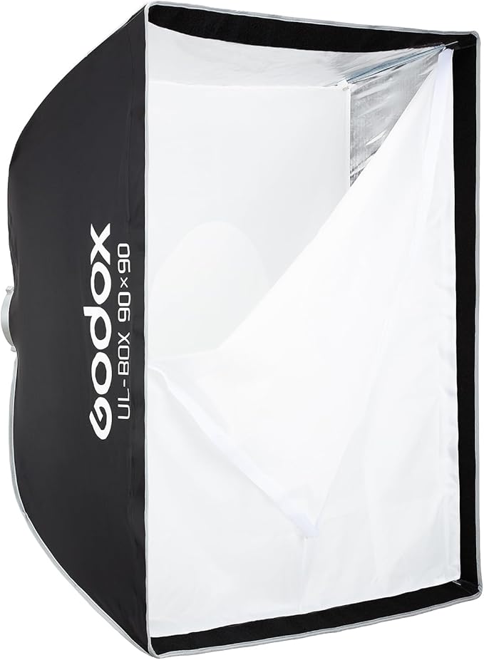 Godox 35”x35” Square Softbox with Bowens Mount, UL-BOX-90 35”/90cm Folding Quick Release Softbox Foldable Soft Box with Grid, Diffuser for Godox/SMALLRIG/Neewer/Aputure