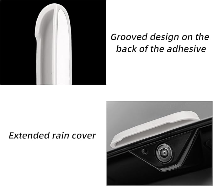 Backup Camera Rain Cover, All-Weather Soft Silicone Rear View Car Camera Rain Guard Universal Fit Anti Protection for Vehicle Reversing Cameras (White)