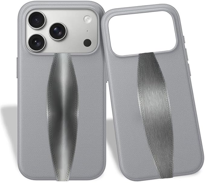 Switchbands Universal Phone Grip Strap – Pack of 2, Customizable Phone Holder for Hand, Wireless Charging Safe Phone Handle Grip, Phone Strap for iPhone, Samsung & Android Cases - Metallic Silver