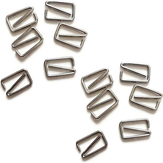 12 Pack Webbing Straps Connector Buckles Metal Non-Sewing 1 Inch Webbing Connecting Clip Extender Tactical Molle Pouch Holder Adapter for Binocular Harness Strap Hiking Backpack EDC Pouches