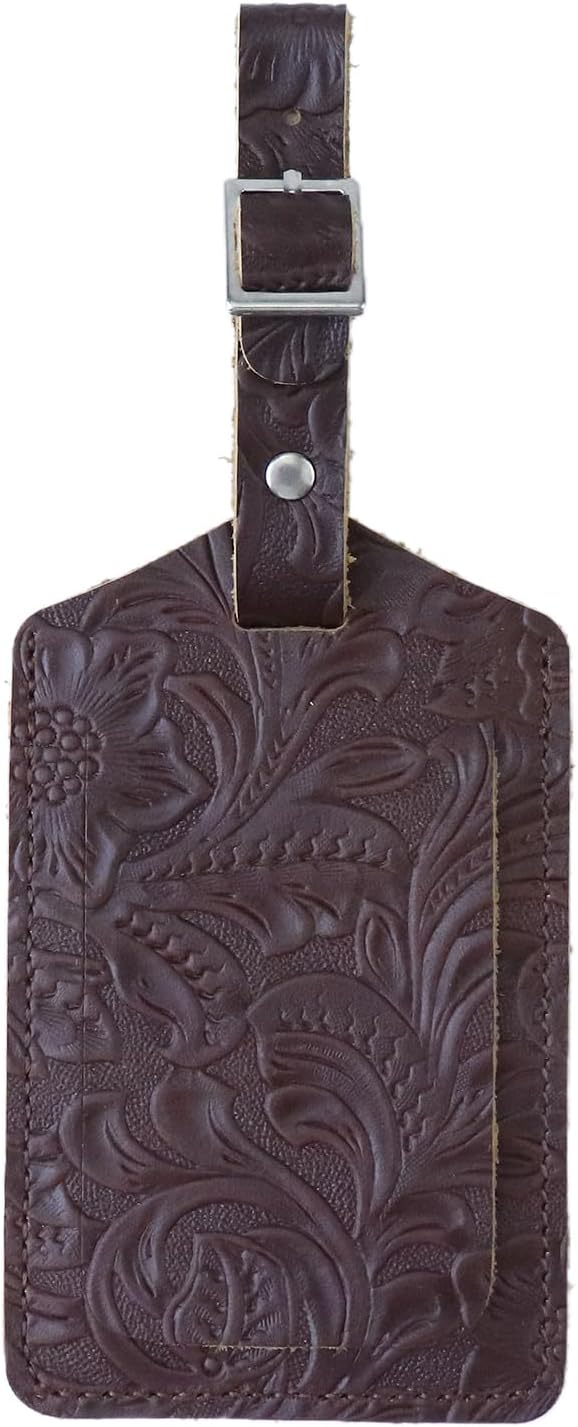 Genuine Leather Luggage Tags & Bag Tags 2 Pieces Set