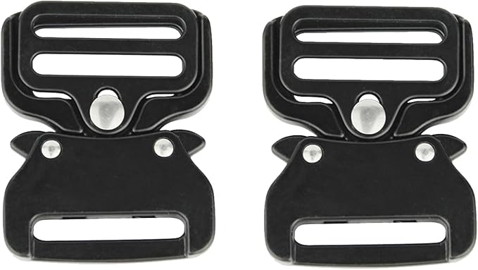 2PCS Small Metal Buckle for 1" Wide Webbing Strap Lightweight Quick Release Zinc Alloy Tactical Belt Buckles