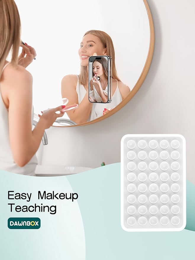 Silicone Suction Phone Case Replacement for Octobuddy, Non Slip Suction Cup PhoneMount Holder for Selfies and Videos,Silicon Adhesive Phone Stand Sticky for iPhone and Android (2Pcs White)
