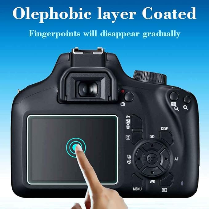 Screen Protector for Canon EOS 4000D Rebel T100 Camera & Hot Shoe Cover [2+3 Pack],ULBTER 0.3mm 9H Hardness Tempered Glass Cover Anti-Scrach Anti-Fingerprint Anti-Bubble
