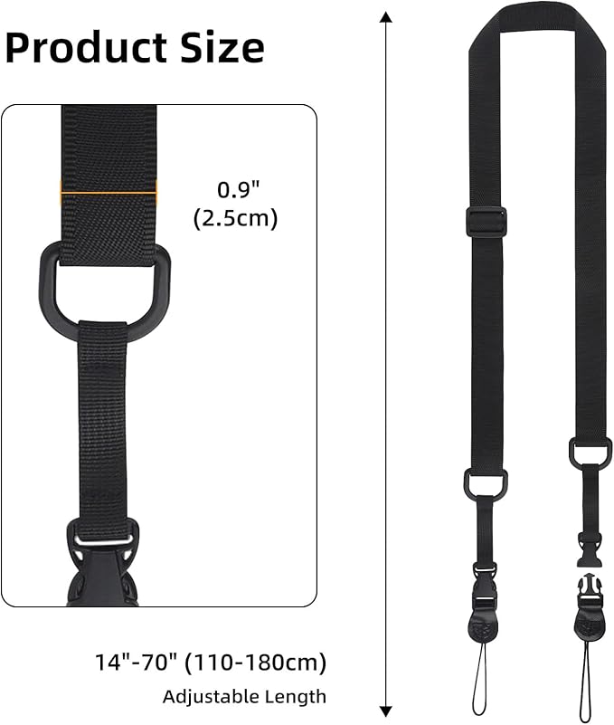 3 Pack Adjustable Shoulder Strap Universal Replacement Nylon Neck Camera Lanyard Quick Release Shoulder Strap for iPad Tablet Case Camera Binocular Crossbody Laptop Luggage Bag