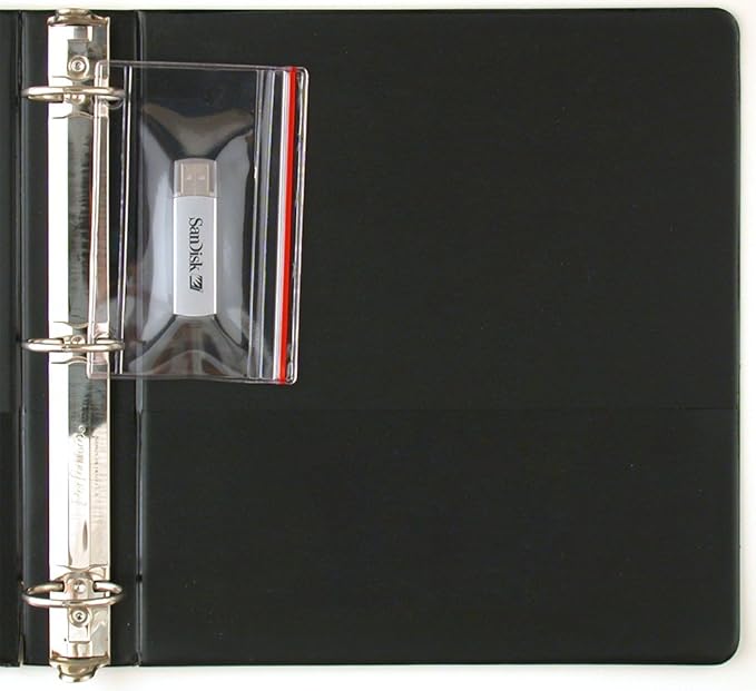 StoreSMART - Flash Drive Zipper Case for 3-Ring Binders - 100-Pack - Vinyl Plastic - R1831-FLASH100 - Made in USA