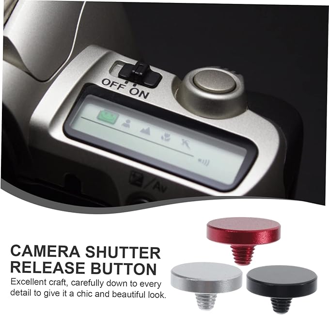 DOITOOL 3pcs Shutter Release Button for Camera Upscale Aluminum Alloy Design Concave for Precise Control Lightweight Accessories for Photography Enthusiasts