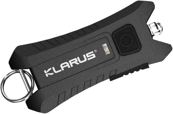 klarus Mi2 Mini LED Keychain Flashlights, Super Lightweight & Small Rechargeable 40 Lumens EDC Flash Light with Built-in Battery and USB Cable(Black)