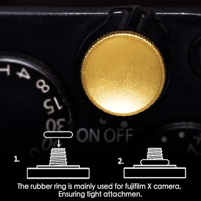 Fuji Shutter Release Button Accessories: Fujifilm Camera Soft Shutter Button - Gold Shutter Button for Canon Nikon Leica Film X100vi X100v X100Ff Xt5 Xt4 Xt3 Xt2 Xt30 Xt20 Xt10 Xpro3 Xpro2 Xpro1