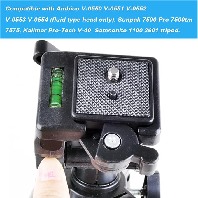 2 Pack 41mm and 43mm Tripod Quick Release Plate Camera Mounting Adapter, 2 Sizes QR Plate Camera Tripod Ball Head Parts Replacement Compatible with Ambico Sunpak Kalimar Zomei Tripod Mount