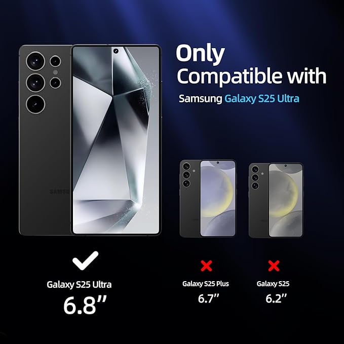 X-it for Samsung Galaxy S25 Ultra Screen Protector HD Clear [Auto Alignment & Dust Removal],Bubble-Free & Self-Healing,[100% Ultrasonic Fingerprint ID] Easy Installation Full Coverage [Non-Glass] 2 Packs