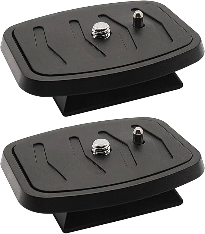 2 Pcs 44mm Tripod Quick Release Plate Camera Mounting Adapter, Universal QB-4W Tripod Mount Attachment Baseplate, Compatible with Velbon, Sony, Sunpak, Ravelli