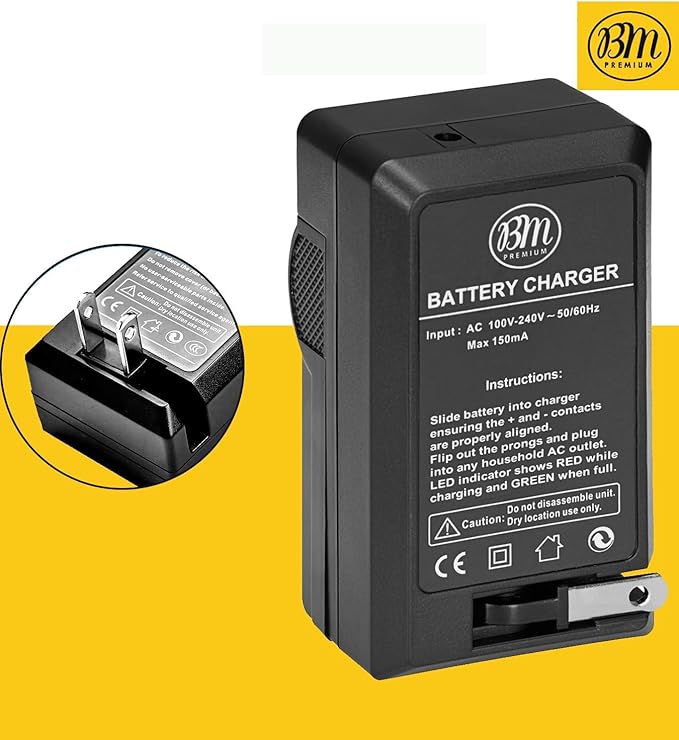 BM Premium EN-EL15C High Capacity Battery and Charger for Nikon Zf, ZR, Z5, Z5 II, Z6, Z6 II, Z6 III, Z7, Z7II, Z8, D500, D600, D610, D750, D780, D800, D810, D850, D7000, D7100, D7200, D7500 Cameras