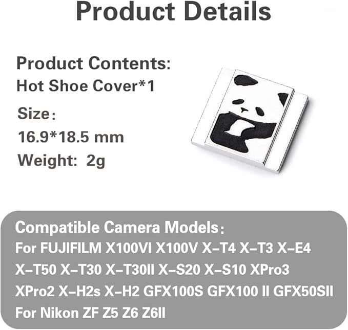 DBZZ Camera hot Shoe Cover for Nikon z7/z6 for fujifilm xpro-3/x100vi /x100v/x100f for Canon EOS R6 M50