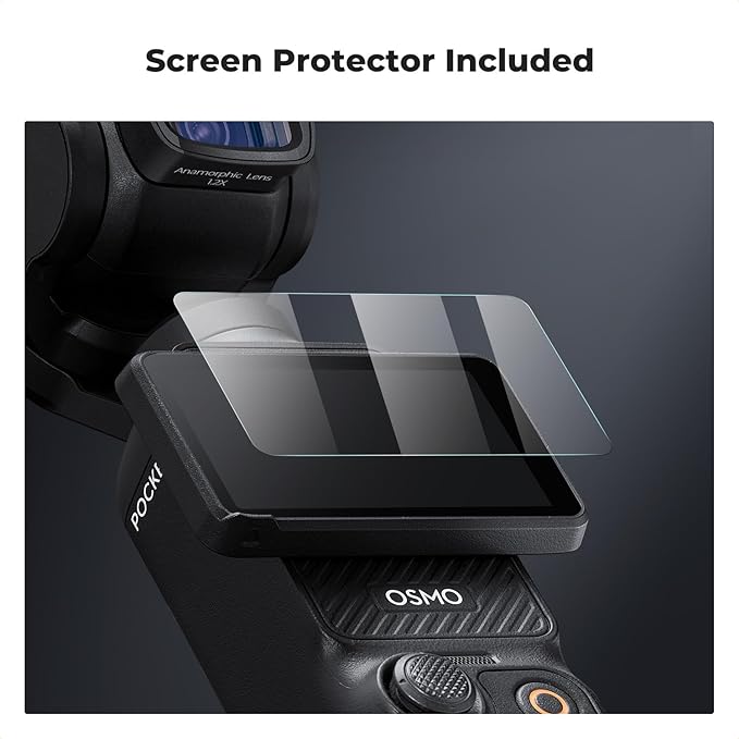 K&F CONCEPT 1.2X Anamorphic Lens Compatible with DJI Osmo Pocket 3, Blue Streak Effect Widescreen Cinematic Lens, Magnetic Attach/Multi-Coated/Optical Glass