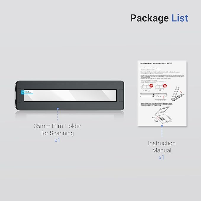 JJC Negative Film Holder Mounts for 35mm Compatible with Film Scanners Copying Equipment, Holds 6 Negative Frames On Digitizing Adapter Set