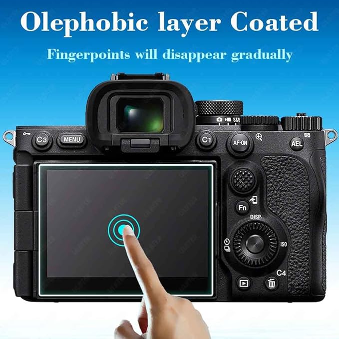 ULBTER Screen Protector for Sony Alpha A7V A7 V A7R V 7R V A7RV A7M5 Camera & Hot Shoe Cover, 0.3mm 9H Hardness Tempered Glass Cover Anti-Scrach Anti-Fingerprint Anti-Bubble [3 Pack]