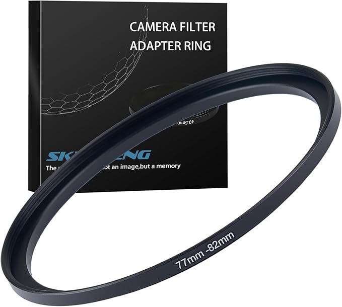 77mm to 82mm Step up Ring Filter Adapter Metal Ring Step up Rings Adapter Filter Compatible with All 82mm UV,CPL,ND,Lens Hood,Threaded Lens ect (77mm to 82mm)